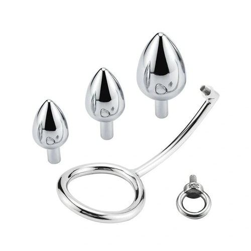 Anal Set with 4663 Steel Cock Hook Ring Stainless DiscreetChoice 0802